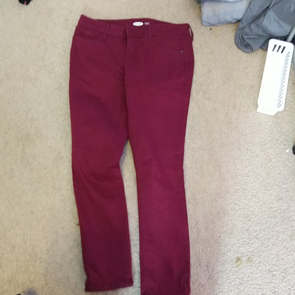 Red old navy jeans